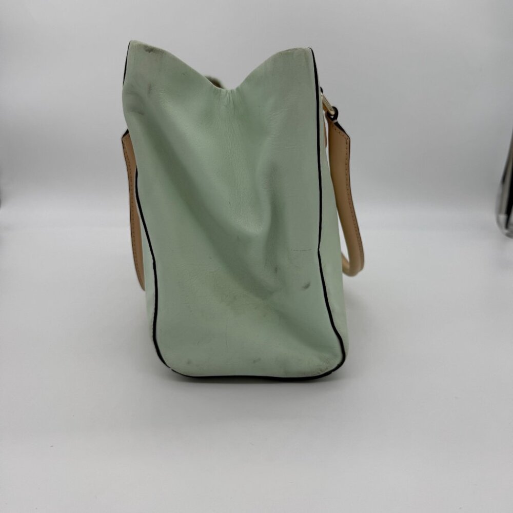 Kate Spade Mint Green Shoulder Bag with Tan and Black Trim - Picture 7 of 14